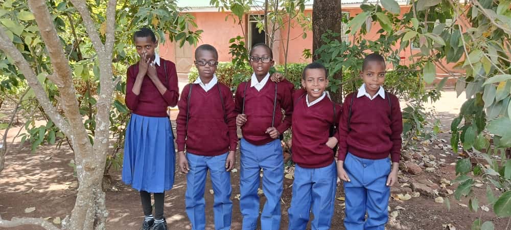Group in new clothes